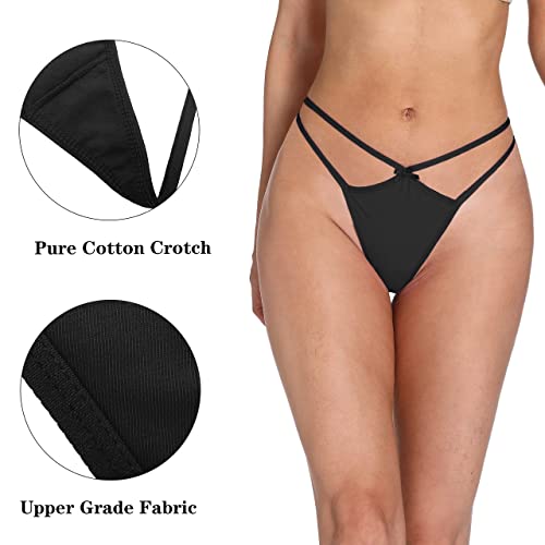 Psefnagx Sexy Thongs For Women Varity Of T-Backs Sexy Underwear 5 Pcs Of G Strings Cotton Undies Panties Tanga Size Large #TOP5