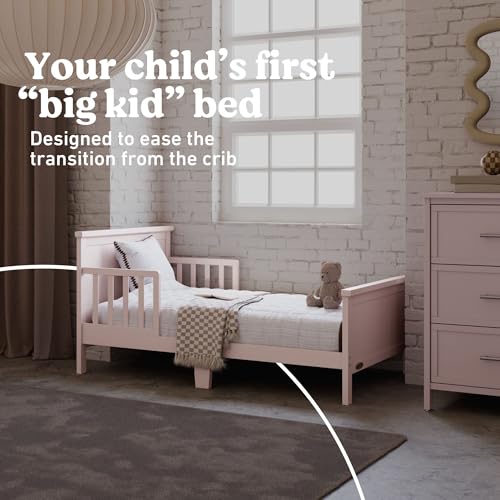 Image of Graco Bailey Toddler Bed (Blush) - Includes Bed Rail on Both Sides, Fits Standard-Size Crib and Toddler Bed Mattress, Baby Safety Alliance Verified, Solid and Sturdy Construction