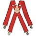 Price comparison product image Brimarc Mens Heavy Duty Red Braces Trouser Belt Suspender 2" 50mm Wide