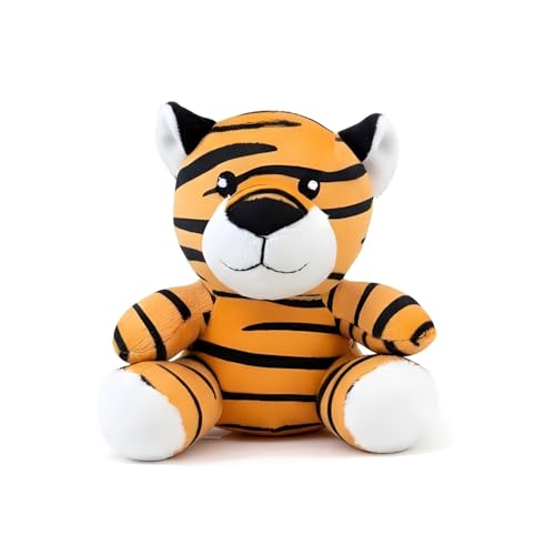 Image of ELITE CREATIONS Tiger Soft Toy 14 cm | Cute Tiger Plush Stuffed Animal | Mini Cuddly Wild Animal Toy for Kids Boys Girls | Birthday Return Gift Kids Toy