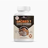 Naturealm Sacred 7 Organic Mushroom Extract Capsules - Premium 7 Mushroom Supplement with Lions Mane, Reishi, Chaga - USDA Organic Immune Support & Focus - 90 Vegetarian Capsules