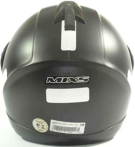 Capacete Mixs Captiva Preto Fosco com Viseira Interna Fumê Robocop Articulado 58