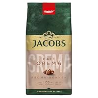 Jacobs Kaffeebohnen Café Crema Aroma-Bohnen, sanft & fein nussig, geröstet in Bremen, Intensität 5/10, Kaffee ganze Bohnen, 500 g