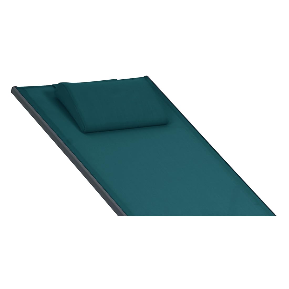 Acomoda Textil – Tumbona de Jardín Plegable y Reclinable en 5 Posiciones con Ruedas. Hamaca con Cojín Cómoda y Resistente para Terraza, Camping y Patio 185x55x32/97 cm. (Esmeralda, 1 Ud)