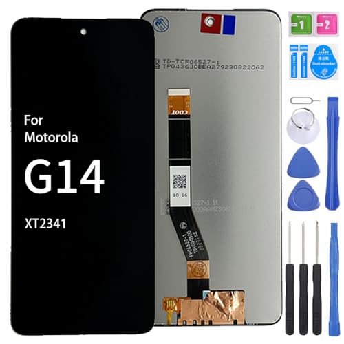 Écran LCD compatible Motorola G14 XT-2341 tactile complet avec kit outils noir
