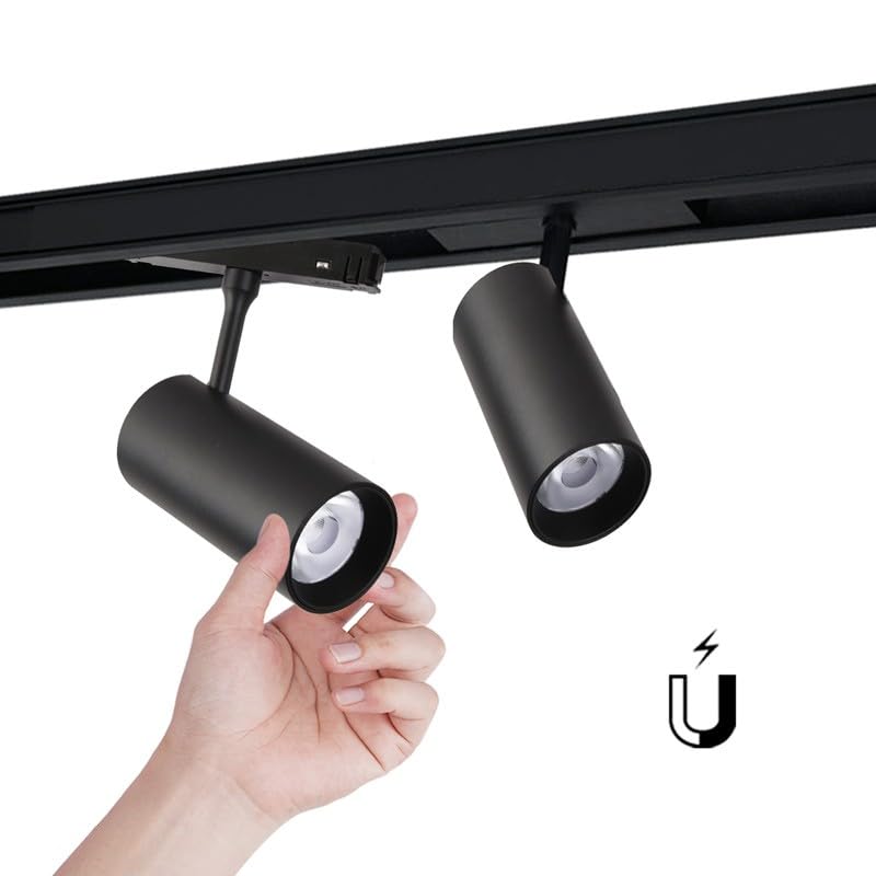 B·LED BARCELONA LED - Foco LED para carril magnético 48V - 18W - Negro - Blanco Cálido