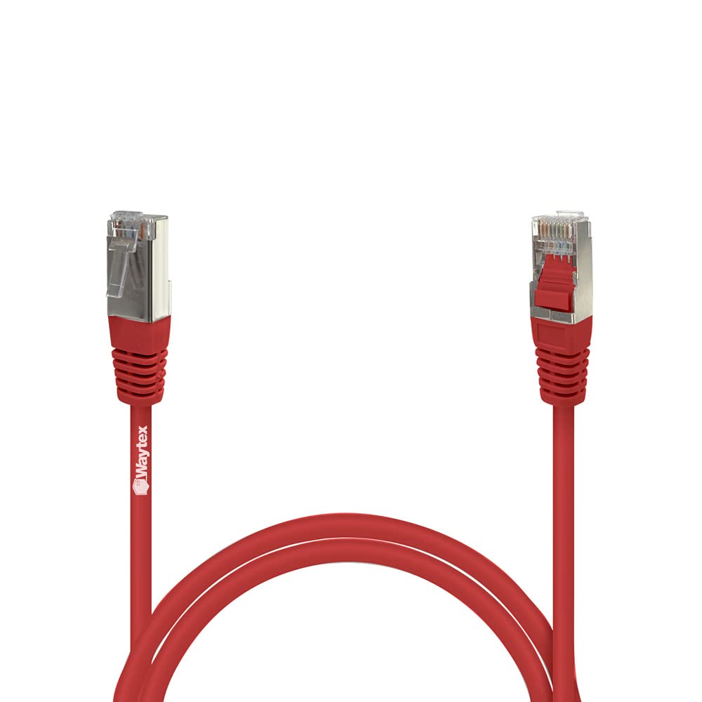 Waytex 32054 RJ45 Shielded Network Cable Patch Category 5e FTP 0.5 m Red