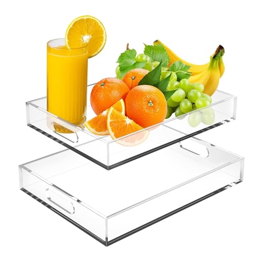 Plateaux en acrylique de présentation haut de gamme, finition cristalline pour réception - 2