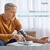 Misuratore Pressione da Braccio, Clinicamente Validato, Facile da usare, con App per Salvataggio Dati e monitoraggio Pressione Arteriosa e Frequenza Cardiaca BYDOC