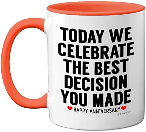 Stuff4 Anniversary Mug for Him Her, Funny Coffee Mug for Men Women, 11oz Ceramic Mug, Gifts for Girlfriend, Presents for Boyfriend, Perfect for an Anniversary, Christmas, Valentines or a Birthday