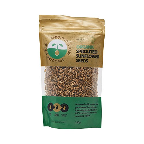 Sun & Seed Organic Sprouted Raw Sunflower Seeds, 250 g