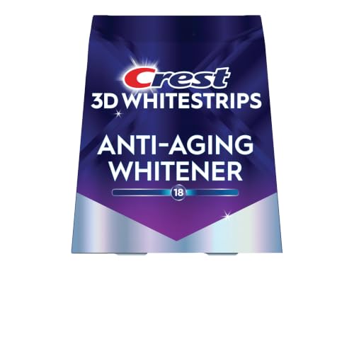 Crest 3DWhitestrips Anti-Aging Whitener At-home Teeth Whitening Kit, 14 Treatments, 18 Levels Whiter