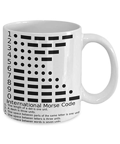 Learn Morse Code Large 15Oz Ceramic Coffee Mug With Morse Alphabet Cryptanalysis Cryptography Present For Amateur Ham Radio Operator Club #TOP1
