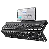 teclado plegable musica Modo inalámbrico/cableado: se conecta con hasta 5 dispositivos a través del modo Bluetooth 5.1. El pequeño teclado inalámbrico para juegos también tiene modo de cable con cable USB tipo A a USB tipo C. Batería duradera: hasta 200 horas con uso sin parar bajo estado de apagado de retroiluminación, completamente cargado requiere solo 2-3 horas. El diseño compacto de 68 teclas proporciona una experiencia de escritura al igual que el escritorio Kb al que estás acostumbrado.