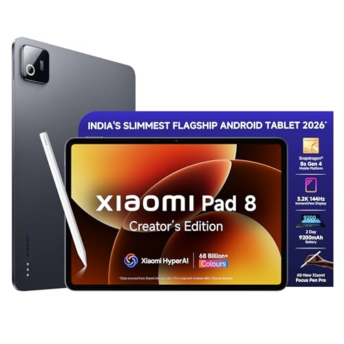 Image of XIAOMI Pad 8 Creator's Edition with Focus Pen Pro [Smartchoice] Flagship Snapdragon 8s Gen 4 |11.2 inch 3.2K | 12GB, 256GB | Ultra Slim Metal Design | 9200mAh Battery HyperAI | Wi-Fi 7 | Graphite Grey