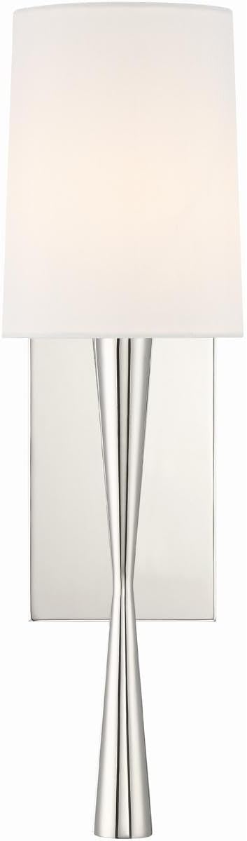 Crystorama Sconce Trenton 1 Light Polished Nickel