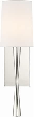 Crystorama Sconce Trenton 1 Light Polished Nickel