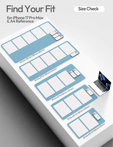 Image of YSAGi Leather Desk Protector, Office Mat, Large Mouse Mat, Non-Slip PU Leather Blotter, Laptop Desk Mat, Waterproof Writing Pad for Office and Home (Sea Blue, 47.2 inch x 23.6 inch)