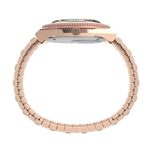 Image of TIMEX Diver Inspired Analog Watch for Women with Green Round Dial & Two Tone Stainless Steel Bracelet Band Water Resistant Women's Wrist Watches - TW2V38700UJ