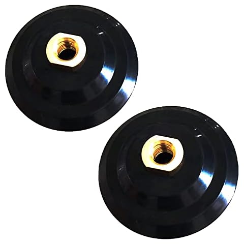 Hook and Loop Backer Pads,4 inch Hook and Loop Backing Pad for Grinder (2pcs - 4" - Arbor 5/8" 11) Cover