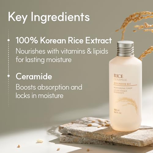 The Face Shop Rice Ceramide Moisturizing Toner - Rice Extract Rice Toner for Face - Strengthens Skin Barrier - Hydrating Targets Dryness - Lightweight Face Moisturizer - Glow Essence Korean Skin Care - Image 5