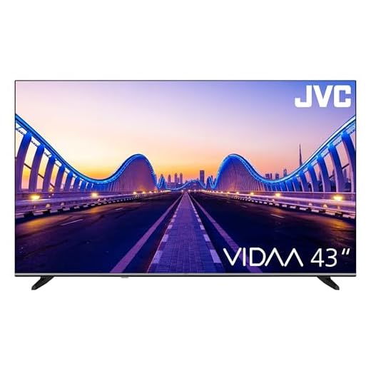 JVC Fernseher 43 Zoll Smart TV VIDAA LT-43VDF5455 - Full HD Fernseher, HDR TV mit integriertem Triple-Tuner, LED TV schwarz