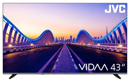 JVC Fernseher 43 Zoll Smart TV VIDAA LT-43VDF5455 - Full HD Fernseher, HDR TV mit integriertem Triple-Tuner, LED TV schwarz
