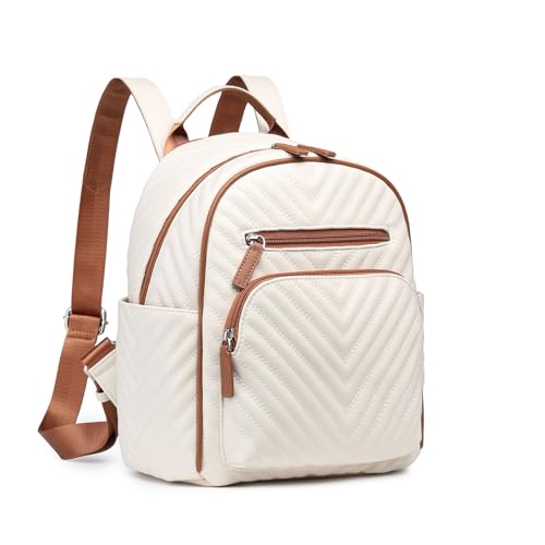 Sac à dos femme en cuir PU Miss Lulu léger avec compartiments