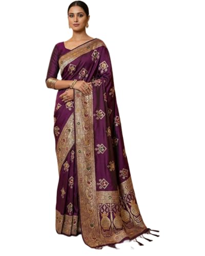 Sari Banarasi femme pure soie Kanjivaram vêtement traditionnel