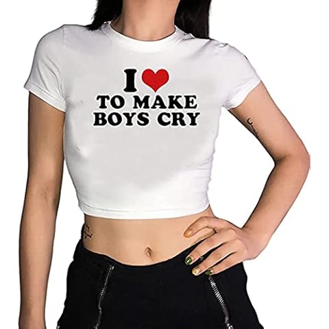Chloefairy Y2K Funny Slogan Crop Top Cover