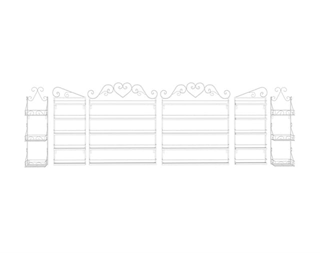 6 Pcs Wall-Mounted Metal Nail Polish Display Stand Nail Polish Rack for Wall Art Display Polish Stand Hanging