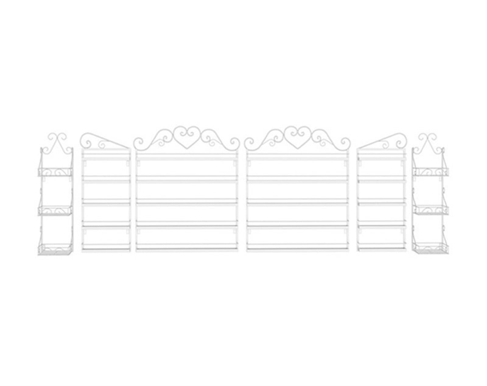 6 Pcs Wall-Mounted Metal Nail Polish Display Stand Nail Polish Rack for Wall Art Display Polish Stand Hanging