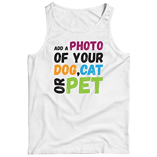 lepni.me Camisetas de Tirantes para Hombre Diseño Divertido y Personalizado de su Perro, Gato o...