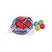 emours Cat Play Cube Collapsible Tunnel Cat House Toys,with 4 Balls, Red