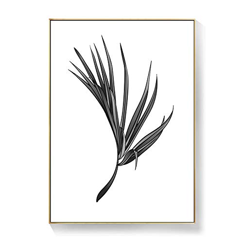 Affiches nordique feuilles noir et blanc pour habiller un mur vide sans charger la deco du salon