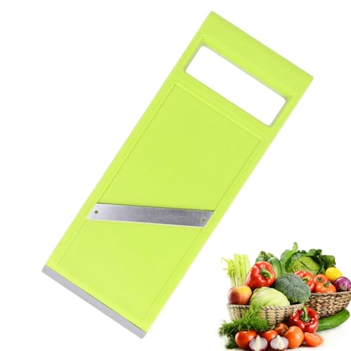 Potato Slicer,1 Pcs (27.3×10.8×2.2cm) Vegetable Slicer, Portable Vegetable Chip Maker, Food Chopper Kitchen Chopper with Ergonomic Handle, for Potatoes, Carrots, Etc(Green) ﻿