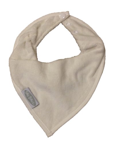 Silly Billyz Organic Cotton Bandana Bib, Snow, 0-2 Yrs