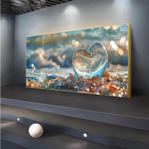 Peinture diamant adulte amour grand format 100x233 cm avec strass de plage pour decoration salon