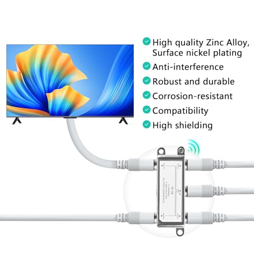 Sat-Verteiler 4-fach Funnytek SAT/BK Splitter 5-2400 MHz