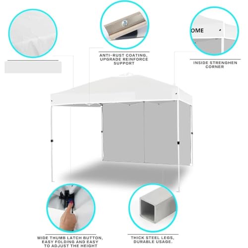 Tente de mariage extérieure et réception blanche avec auvent Pop-up modulable - 3