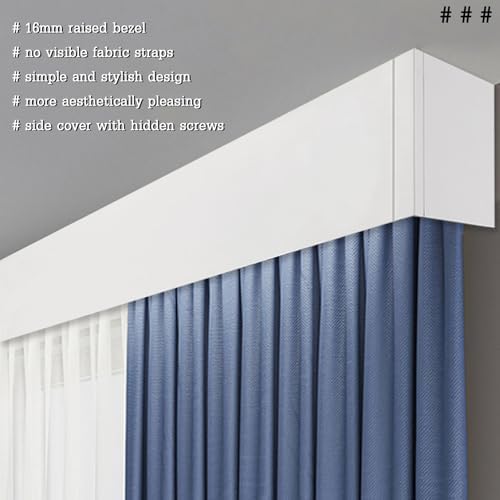 Double Curtain Tracks, 9.8ft Three-in-One Curtain Rod System with Adjustable Double Rails, Customizable Length for Living Room, Bedroom, Kitchen, Wall-Mounted Solution (2m/6.6ft)