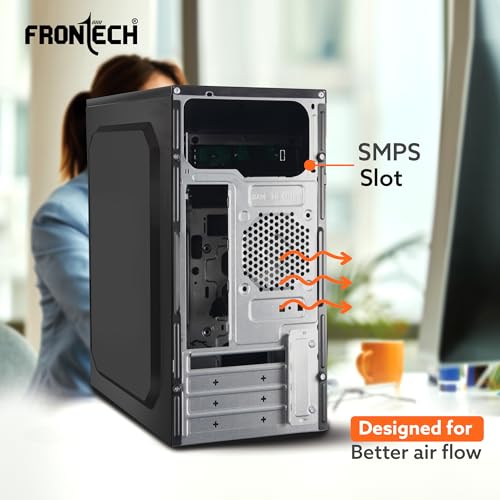 FRONTECH Hudson Premium Silver Series Cabinet/Computer Case with HD Audio | ATX/Mini ATX Compatible | Installed 2x80 mm Fan, 1xUSB 3.0, 2xUSB 1.1 |... - Image 6