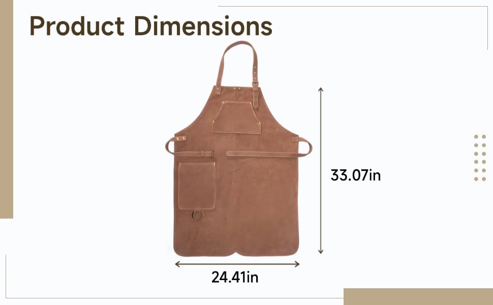 Tablier cuir synthétique barbier au design élégant et épuré