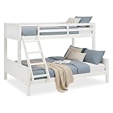 Sommier à lattes inclus Lits superposes 90x200 mezzanine et lit de jeunesse 140x200 bois blanc