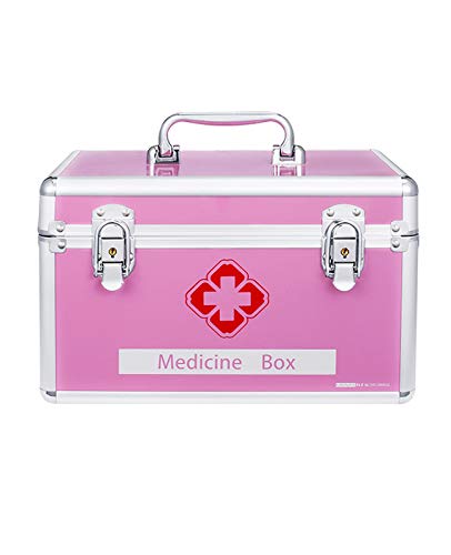 CHFYIJYHM Boîte de premiers secours familiale, coffre à médicaments portable, boîte de premiers secours, armoires à pharmacie, étui de rangement portable, bacs de rangement avec couvercle, boîtes de r