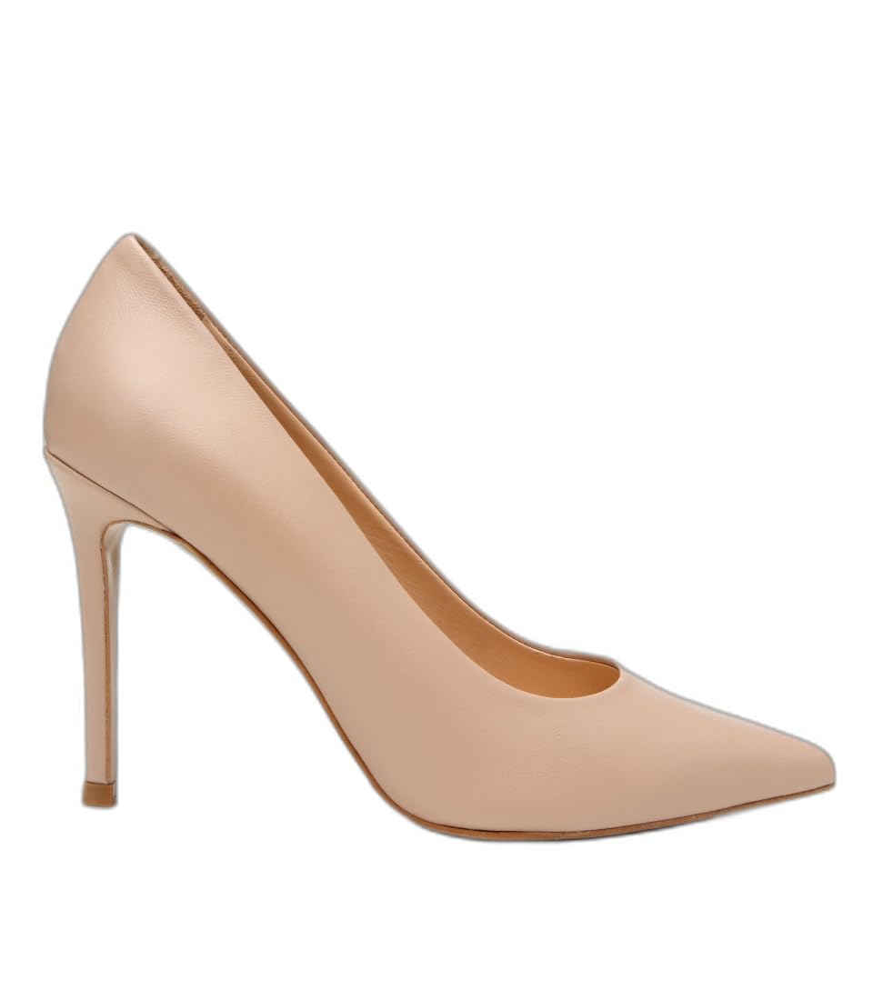 HOTİÇ Kadın Deri Bej İnce Topuklu Stiletto