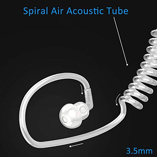Two-Way Radios Earpiece, SANZUCO 3.5mm 2 Pin Covert Air Acoustic Tube Radio Headset with PTT & Mic for Walkie-Talkies, Compatible with Baofeng, WOUXUN, Kenwood, Retevis, Radios Earphone (2 Black) - Thumbnail 6