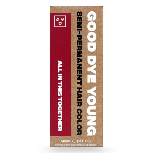 Good Dye Young Semi-Permanent Hair Color, Vegan and Cruelty-Free Red Hair Dye, Last up to 24 Washes, Non-Damaging Conditioning Hair Color (5FL OZ, All in This Together)