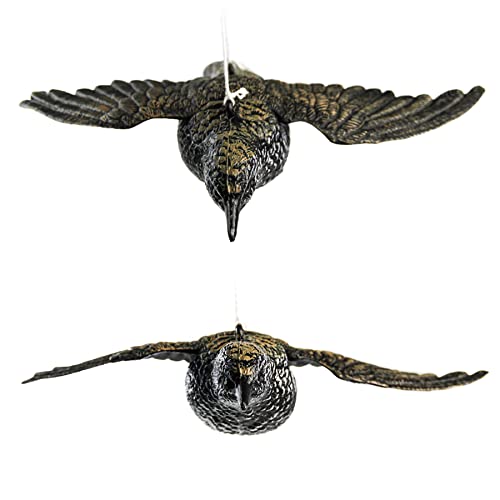 Volein Plastic Starling Decoy,6-Pack Fake Bird Flying Starling Decoy W/Wing For Garden Decoration #TOP4