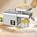 FXEIPOL Oil Press Machine, Commercial Automatic Oil Press Machine, Electric Oil Extractor with Cleaning Brush, Stainless Steel Hot & Cold Oil Press for Tea Seed, Sesame